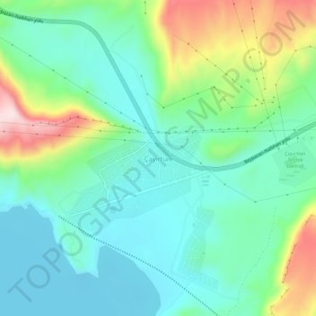 Çayırhan topographic map, elevation, terrain