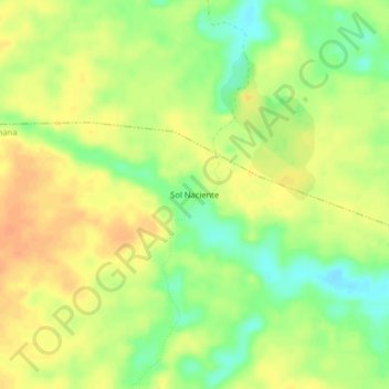 Sol Naciente topographic map, elevation, terrain