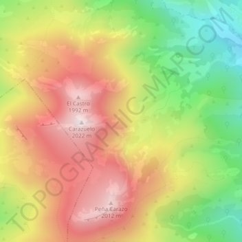 Las Llanas topographic map, elevation, terrain