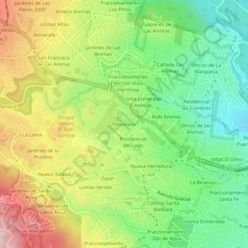 Pastoresa topographic map, elevation, terrain