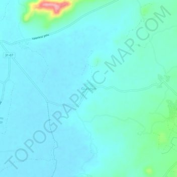 Gültepe topographic map, elevation, terrain