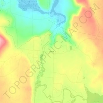 Cassel topographic map, elevation, terrain