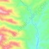 Las Curvas topographic map, elevation, terrain