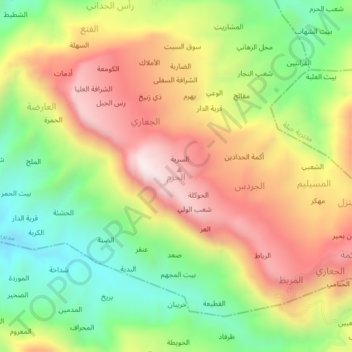Al Haram topographic map, elevation, terrain