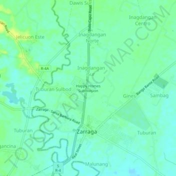 Happy Homes Subdivision topographic map, elevation, terrain