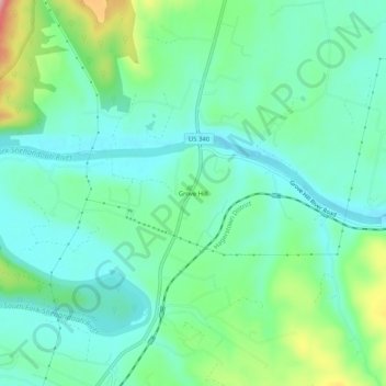 Grove Hill topographic map, elevation, terrain