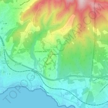 Le Baguier topographic map, elevation, terrain