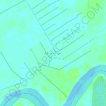 Muara Tiga topographic map, elevation, terrain