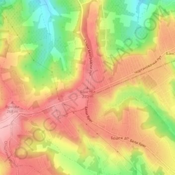 Banstol topographic map, elevation, terrain