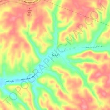 Bethel topographic map, elevation, terrain