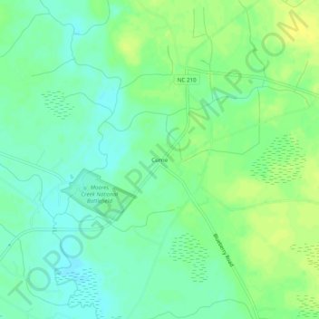 Currie topographic map, elevation, terrain