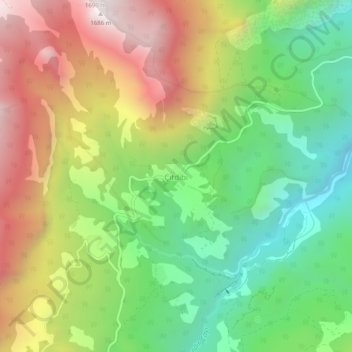 Çitdibi topographic map, elevation, terrain