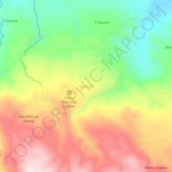 Source topographic map, elevation, terrain