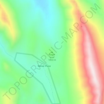 Sugar Loaf topographic map, elevation, terrain