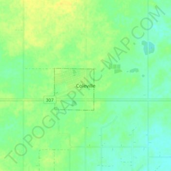 Coleville topographic map, elevation, terrain