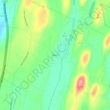 Plutarch topographic map, elevation, terrain