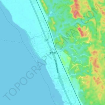 Kumira topographic map, elevation, terrain