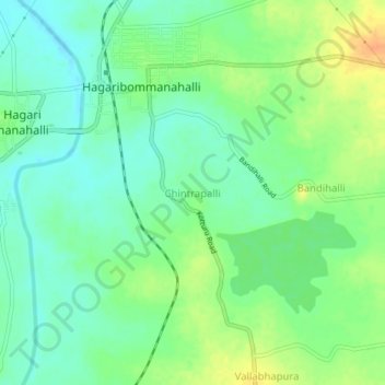 Chintrapalli topographic map, elevation, terrain