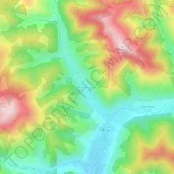 Poiana Fagului topographic map, elevation, terrain