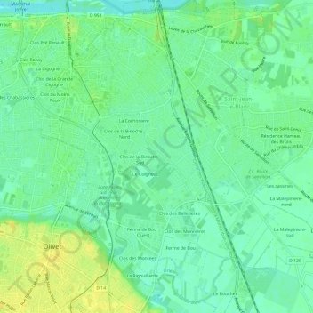 Les Perlingeons topographic map, elevation, terrain