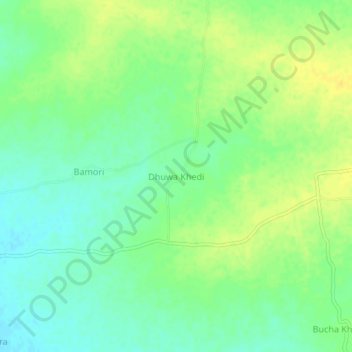 Dhuwa Khedi topographic map, elevation, terrain