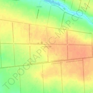 Nevelske topographic map, elevation, terrain