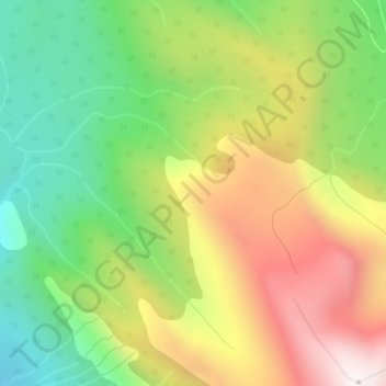 Rocky Mountains topographic map, elevation, terrain