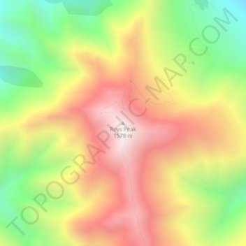 Roys Peak topographic map, elevation, terrain