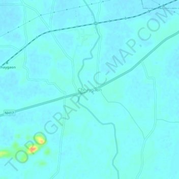 Chhaygaon topographic map, elevation, terrain