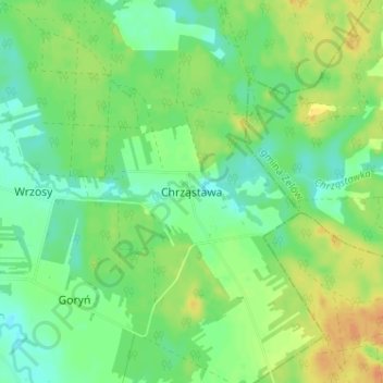 Chrząstawa topographic map, elevation, terrain