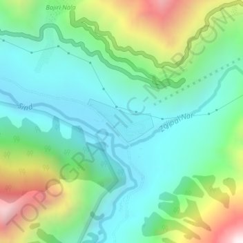 Baltal topographic map, elevation, terrain