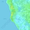 Les Sables Vignier topographic map, elevation, terrain