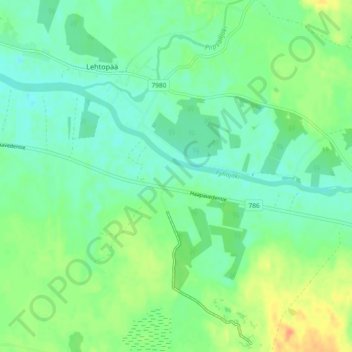 Pokelanmäki topographic map, elevation, terrain
