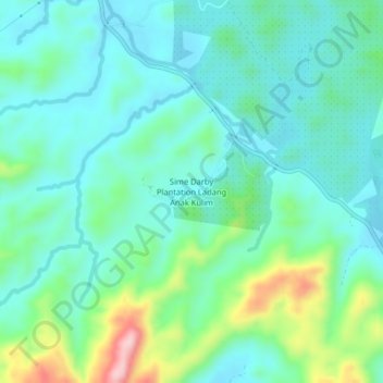 Sime Darby Plantation Ladang Anak Kulim topographic map, elevation, terrain