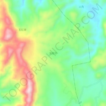 Tianxingqiao topographic map, elevation, terrain