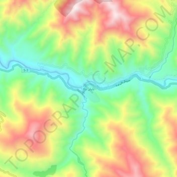 Hattian Bala topographic map, elevation, terrain