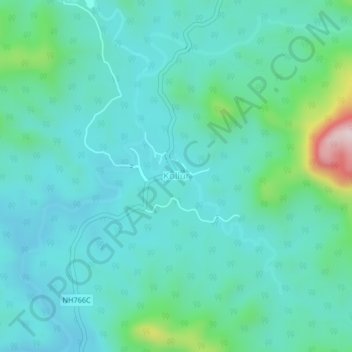 Kolluru topographic map, elevation, terrain