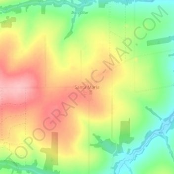 Santa Maria topographic map, elevation, terrain