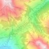 Sestrières topographic map, elevation, terrain