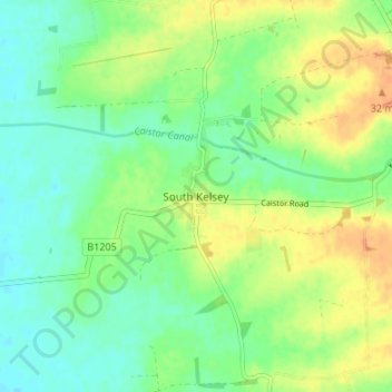 South Kelsey topographic map, elevation, terrain