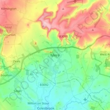 Mere topographic map, elevation, terrain