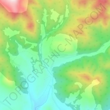 Akbulak topographic map, elevation, terrain