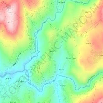 Silvoso topographic map, elevation, terrain