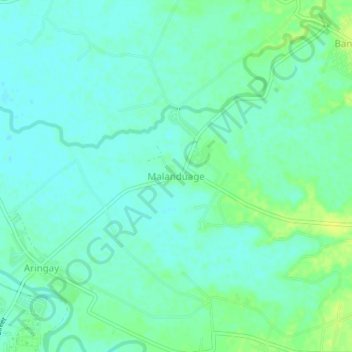 Malanduage topographic map, elevation, terrain