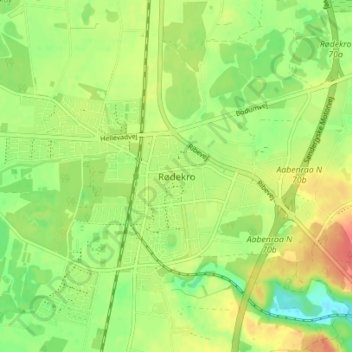 Rødekro topographic map, elevation, terrain