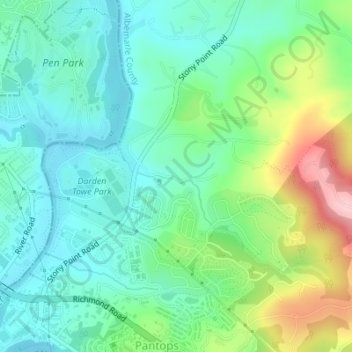 Franklin topographic map, elevation, terrain