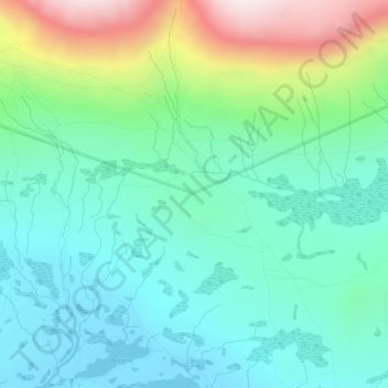 Hesteberget topographic map, elevation, terrain