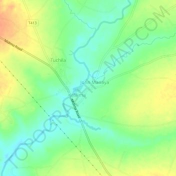 John topographic map, elevation, terrain