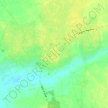 Sanyang topographic map, elevation, terrain