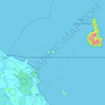 Pulau Seri Buat topographic map, elevation, terrain
